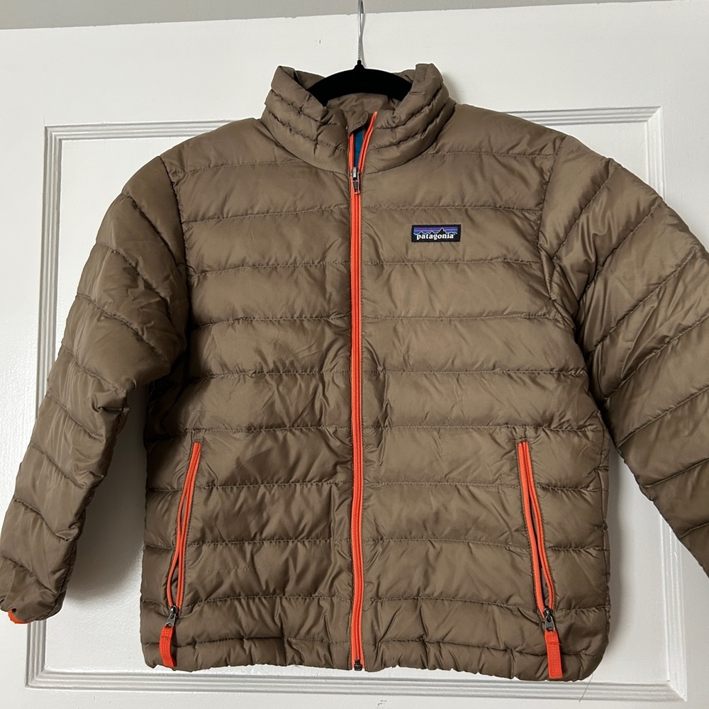 Patagonia Blue and Tan Kids Jacket